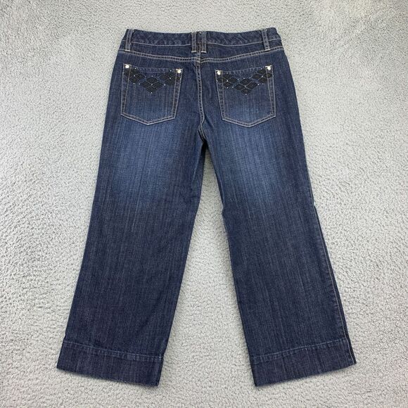 White House‎ Black Market Jeans Womens 8 (31x22) Blue Stretch Straight Cropped - Picture 6 of 11